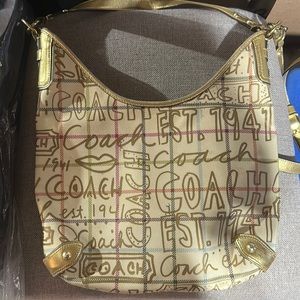 Coach graffiti leather bag